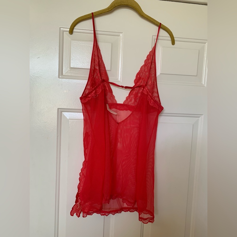 Victoria's Secret Red Sheer With Lace Lingerie NWT 🌴 - Picture 2 of 9